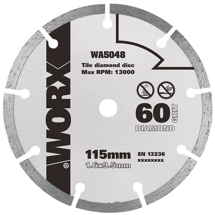 WORX - DISCO DA TAGLIO DIAMANTATO 115MM "WA5048".