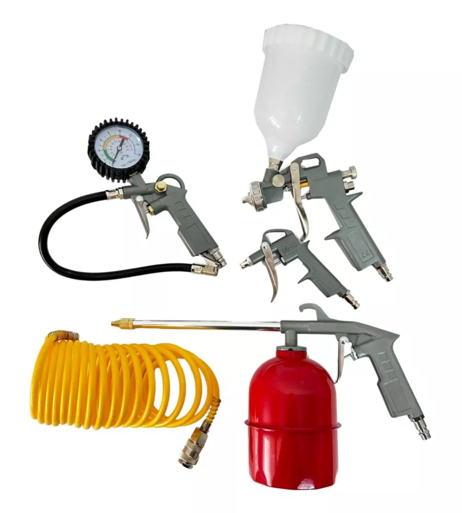 Kit 5 utensili con attacco rapido per compressore d'aria system+