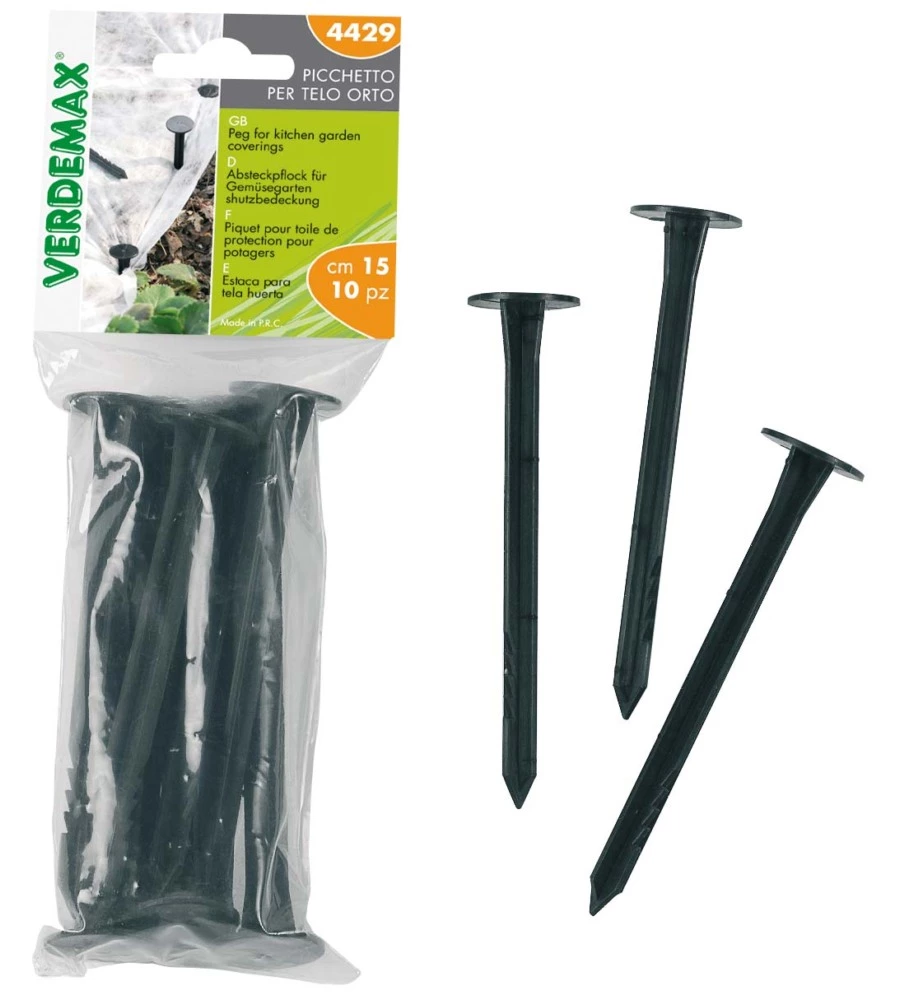 Picchetti fissatelo e fermafilm plastico verdemax Ø 8 mm x 15 cm