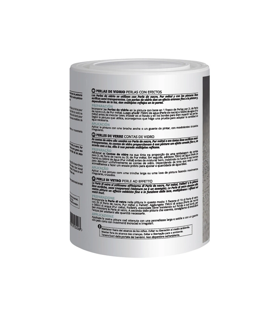 Finitura murale perle di vetro, colore grigio - 1 lt