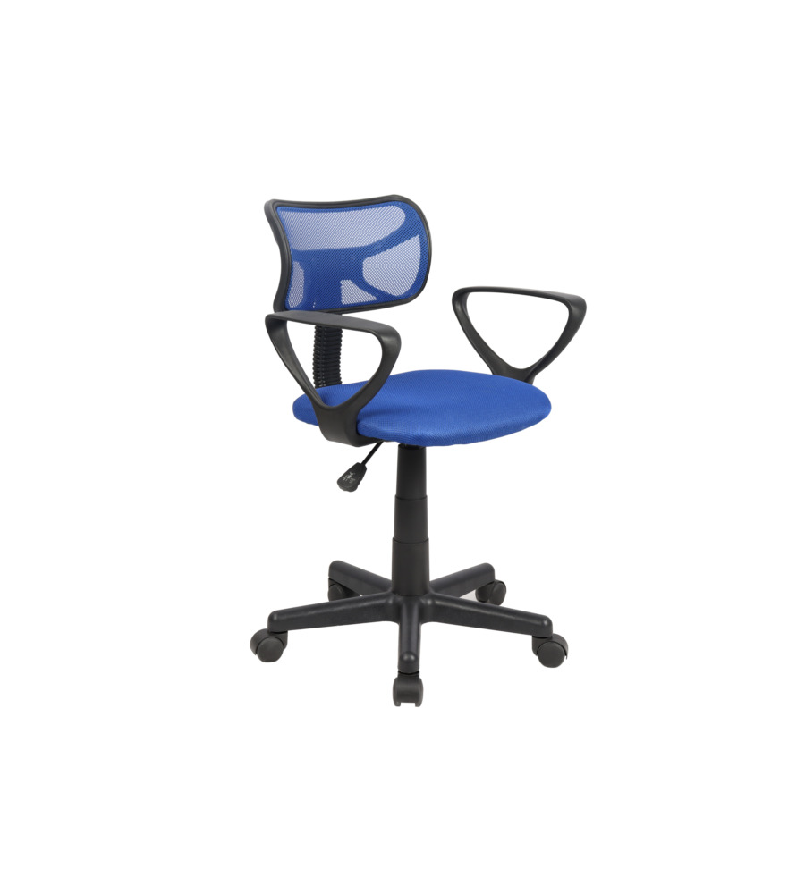 Sedia ufficio blu 'spot2' con braccioli, 54x87x44 cm