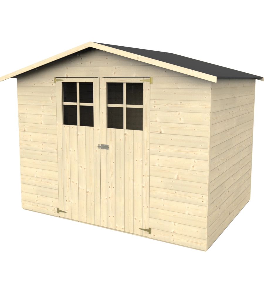 Casetta in legno da giardino decor et jardin "lodum" in abete bianco nordico 262x202x200 cm