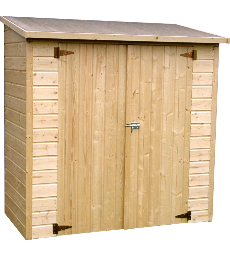 Armadio da esterno in legno decor et jardin "albecove" rettangolare, 182x91x183 cm.