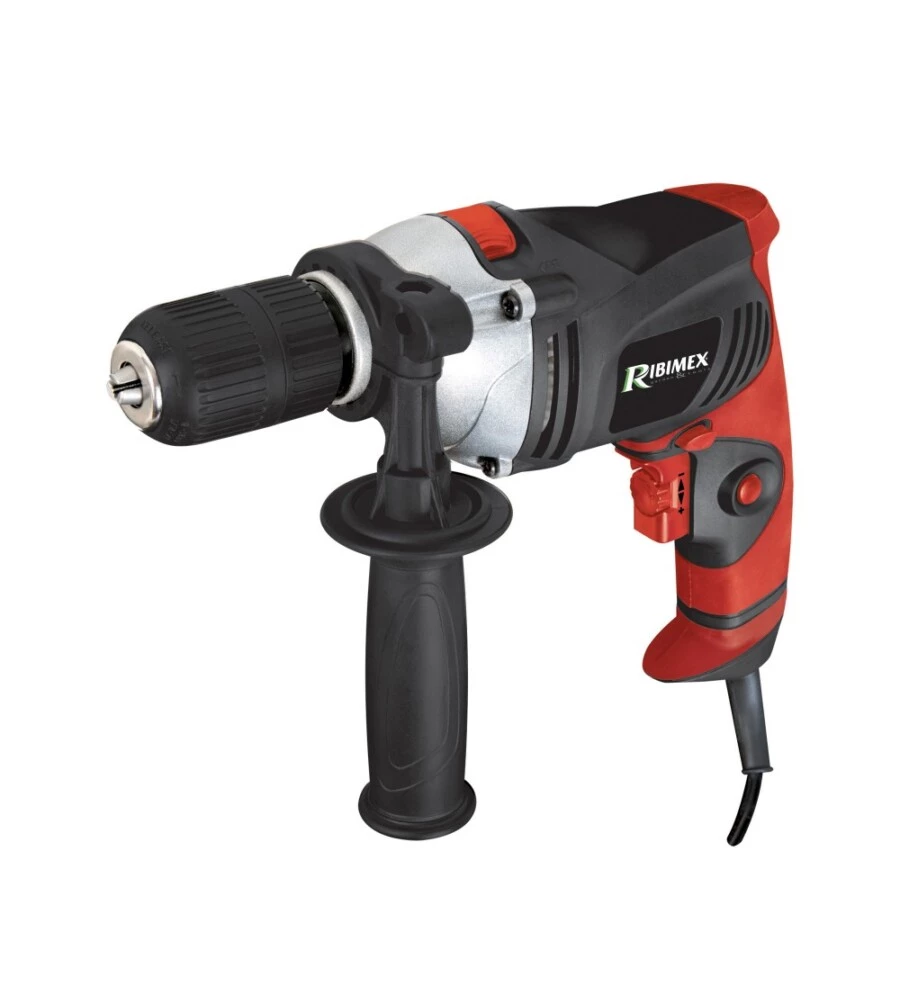 Kit valigetta trapano avvitatore a percussione elettrico ribimex "prkit92fp" 92 accessori 810 w