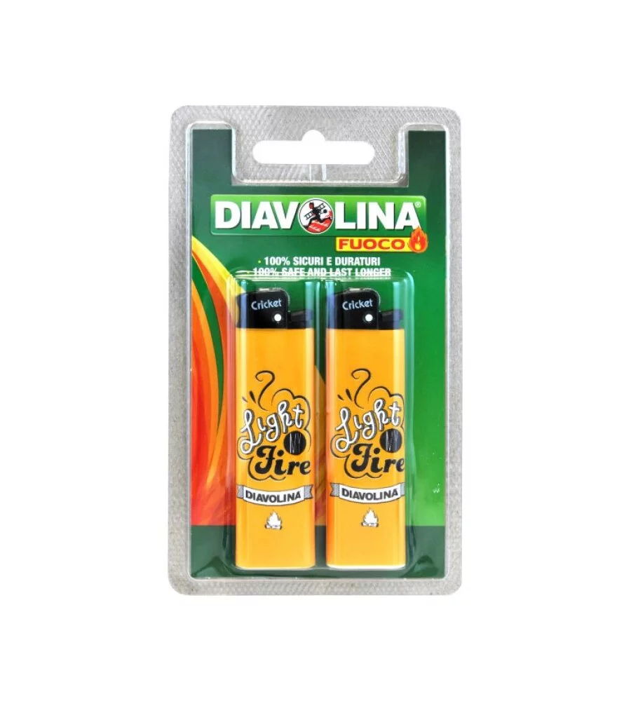 Set 2 accendini diavolina "maxi" grafiche assortite