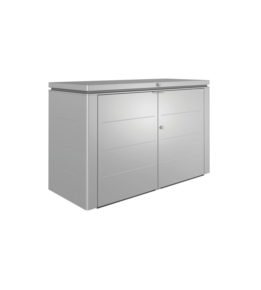 Copribidone o portattrezzi biohort "highboard 200" in acciaio zincato argento metallizzato - cod. 72025