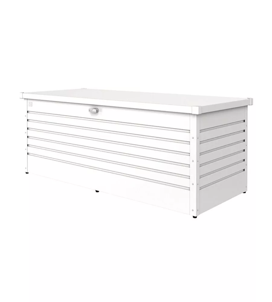 Baule da esterno impermeabile biohort "180" in acciaio zincato bianco 800 lt 181x79x71 cm - cod. 61030