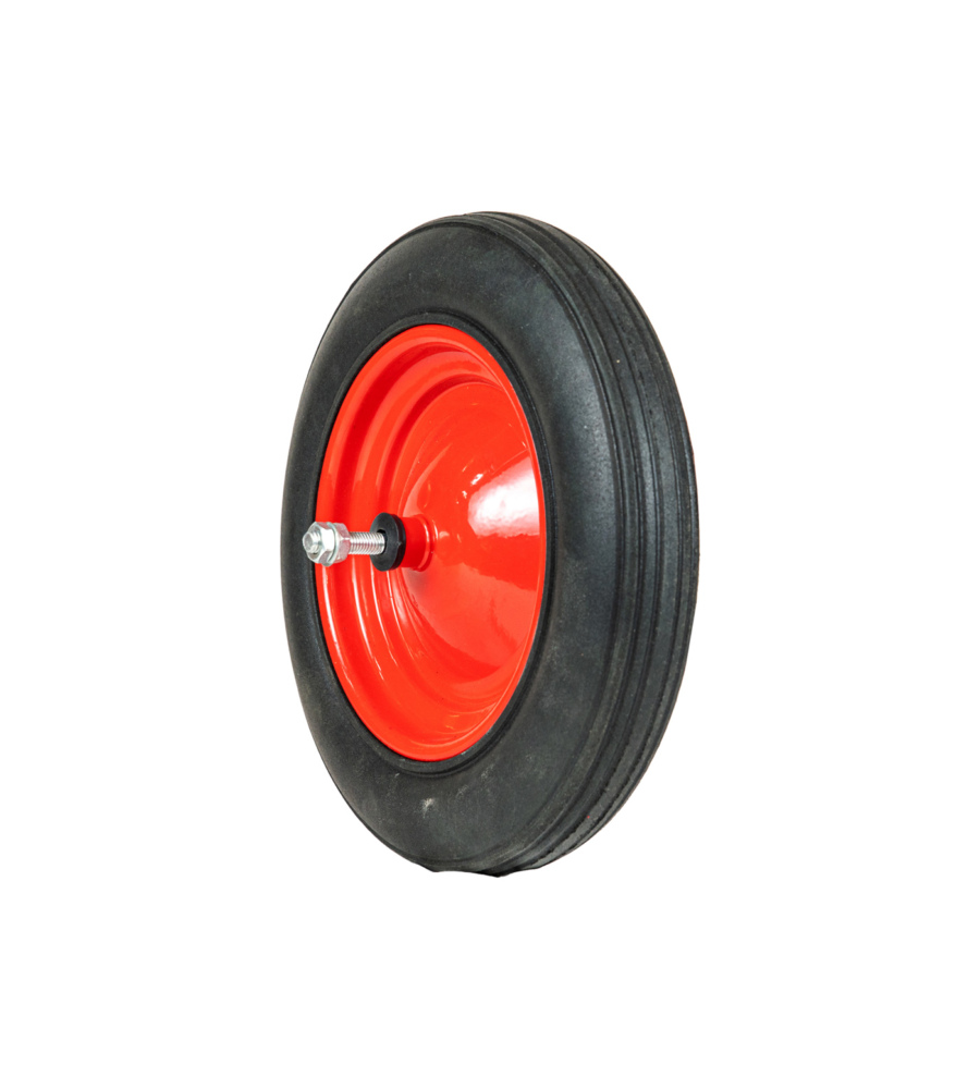 Ruota pneumatica di ricambio per carriola con perno corto 17 cm, 360x60 cm.