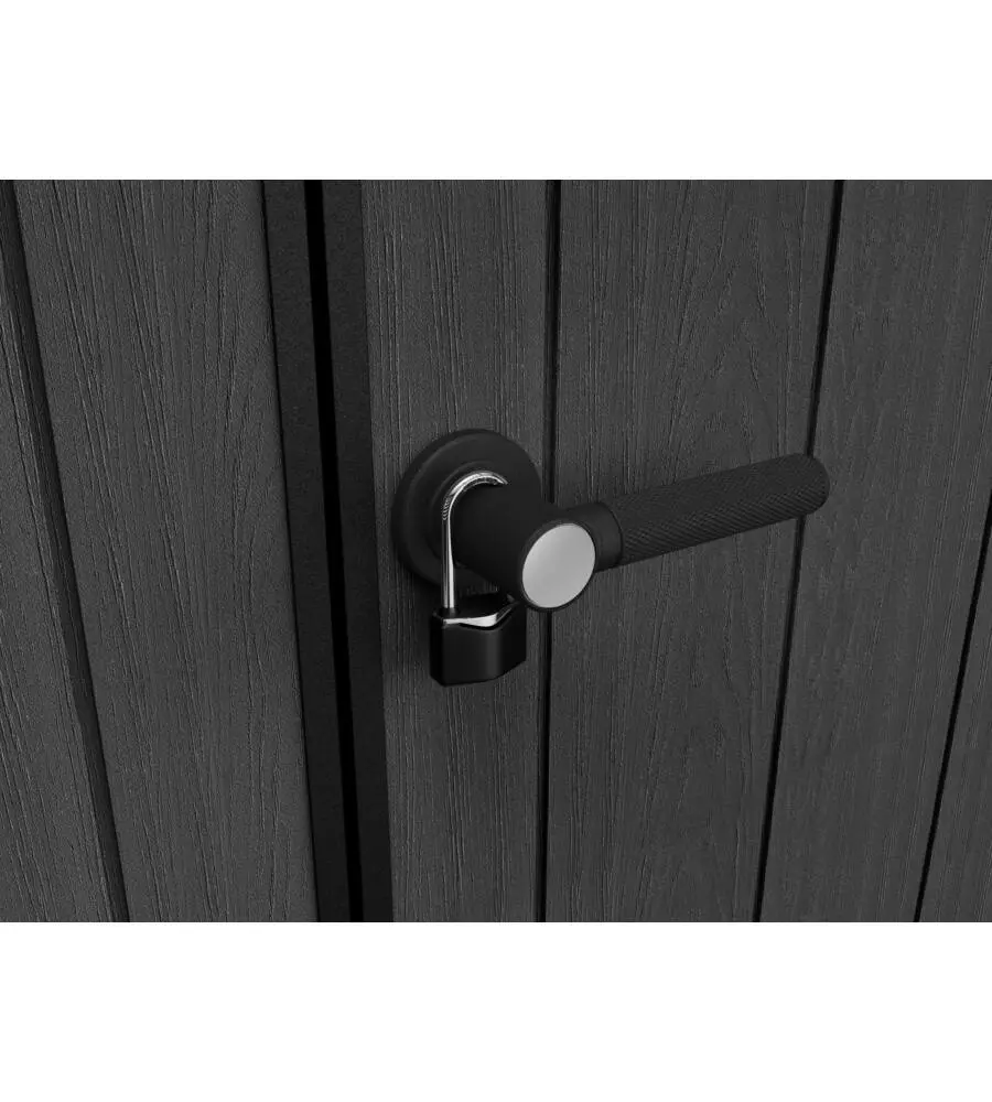 Casetta da giardino keter "artisan 9x7" in duotech colore grigio con porta battente doppia 277x218x226 cm