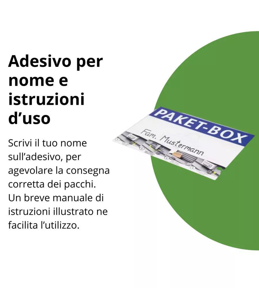 Baule postale per pacchi impermeabile biohort "paket-box 100" in acciaio zincato grigio scuro metallizzato 195 lt 101x46x61 cm - cod. 65910