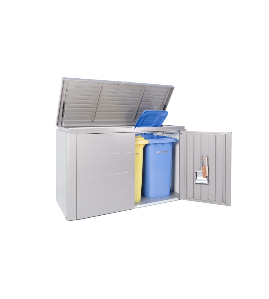 COPRIBIDONE O PORTATTREZZI BIOHORT "HIGHBOARD 200" IN ACCIAIO ZINCATO GRIGIO QUARZO METALLIZZATO - COD. 70025