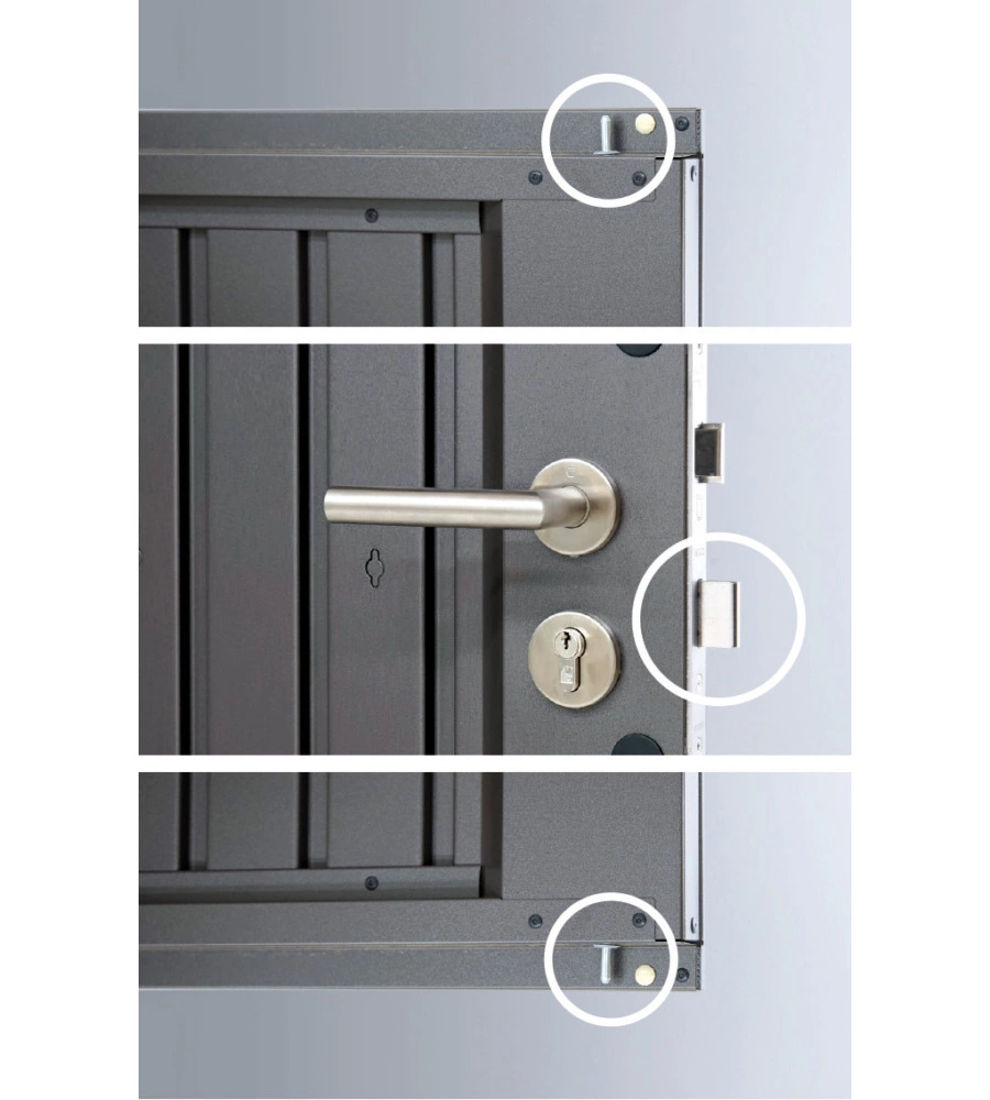 CASETTA DA GIARDINO BIOHORT "HIGHLINE H2" IN ACCIAIO ZINCATO COLORE GRIGIO SCURO METALLIZZATO CON PORTA BATTENTE SEMPLICE 275X195X222 CM - COD. 84030