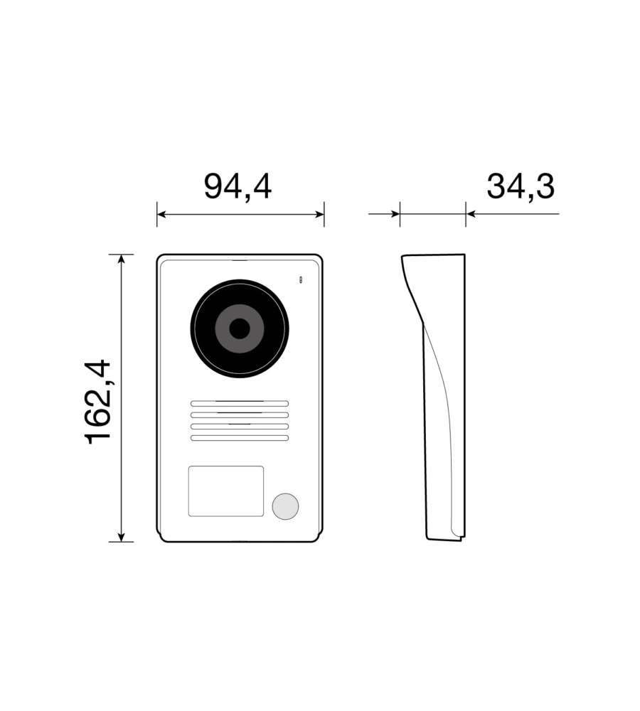 KIT VIDEOCITOFONICO DA PARETE MONOFAMILIARE VIMAR CON VIVAVOCE INTERCOMUNICANTE