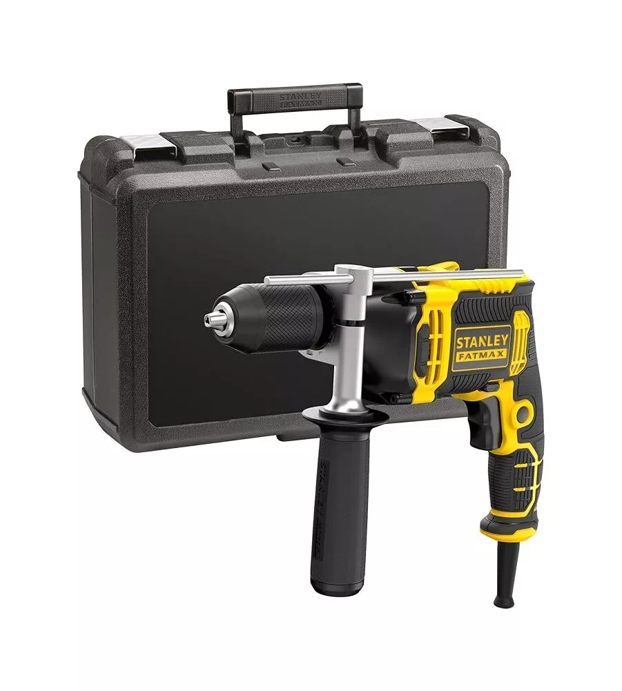 Kit valigetta trapano a percussione elettrico stanley fatmax "fmeh750k-qs" 750 w