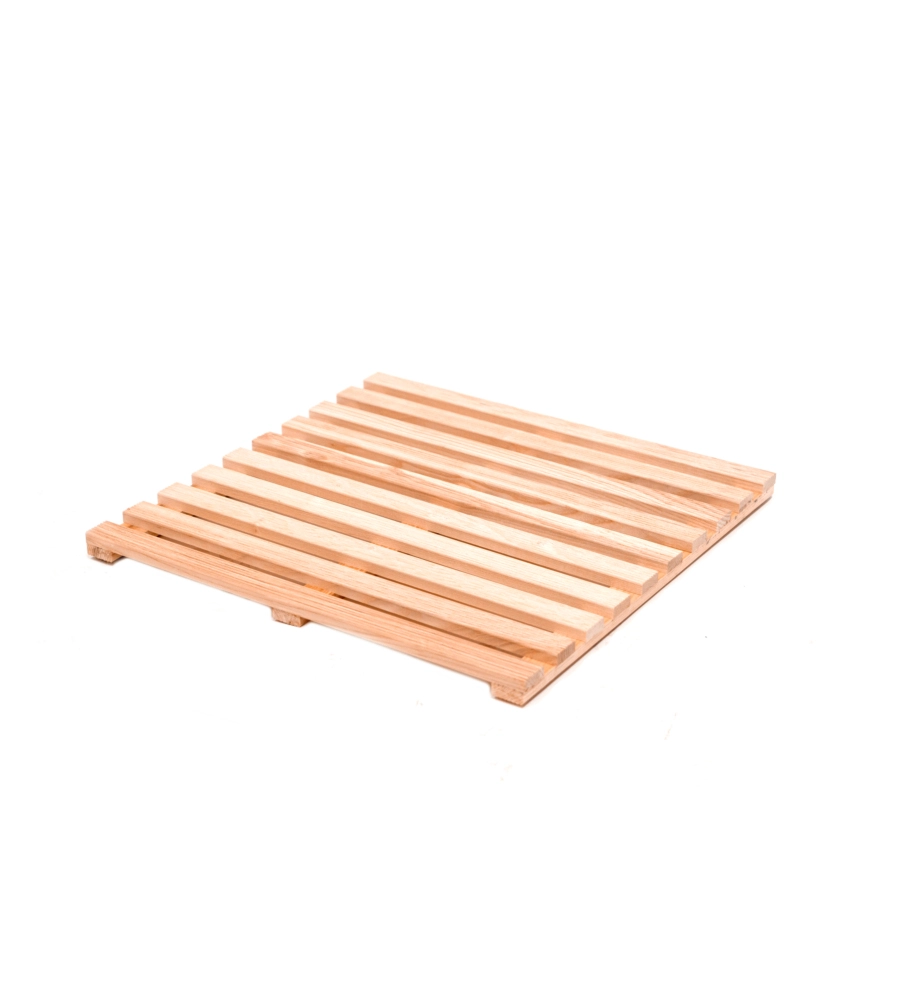 Pedana doccia antiscivolo in legno - dim. 60x60 cm