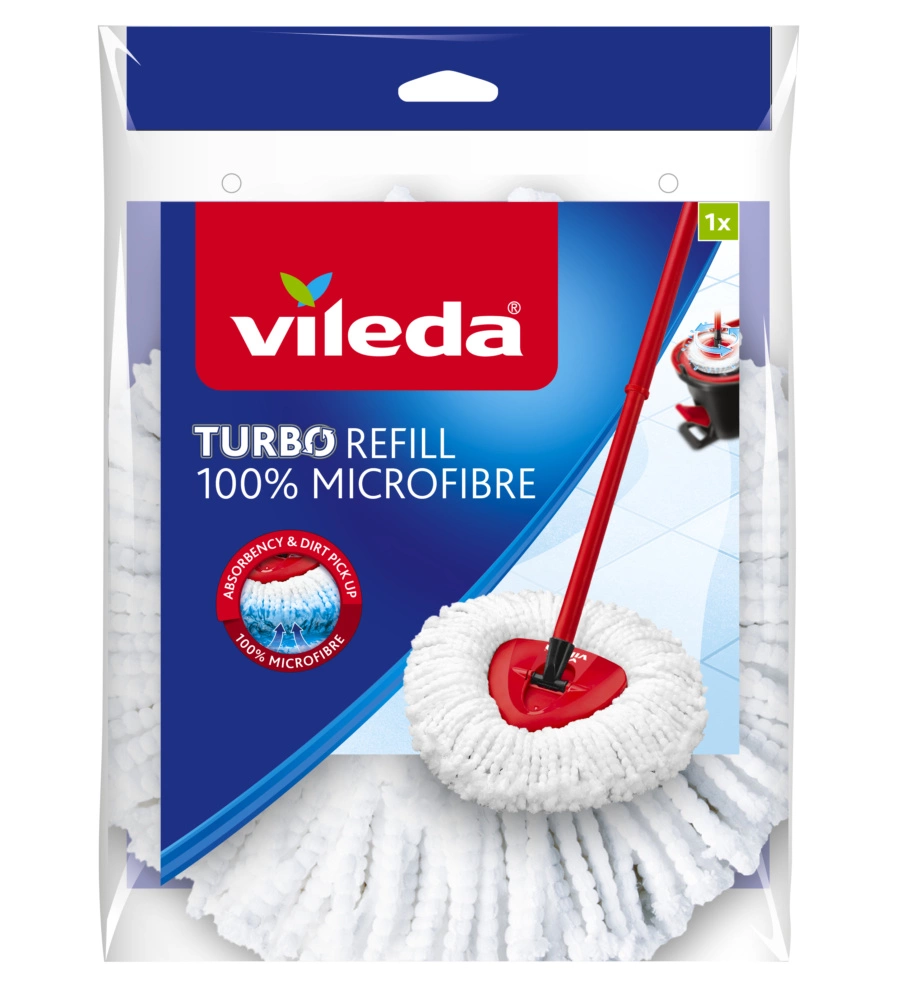 Panno di ricambio vileda "turbo smart refill" in microfibra