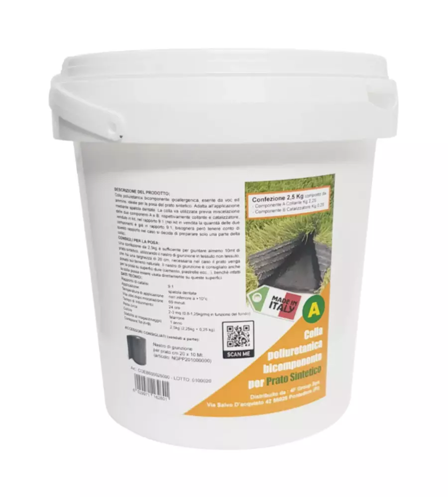 Colla bi-componente per prato sintetico "express" 2,5 kg