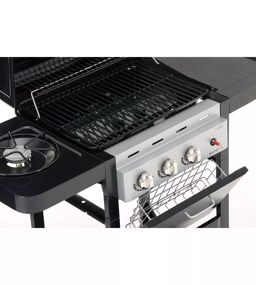 Barbecue a gas sochef "piu gusto" 3 bruciatori - cod. g21306