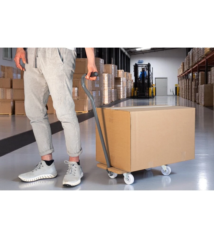 Carrello da esterno easy system con manico e ruote pivotanti con portata 200 kg