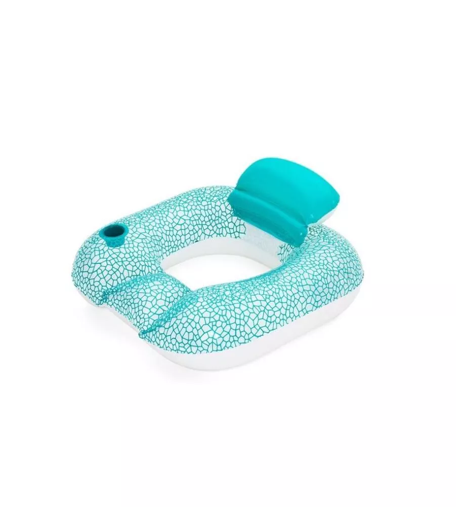Poltrona gonfiabile con portabicchiere e maniglie per piscina bestway "flip pillow"  102x94 cm