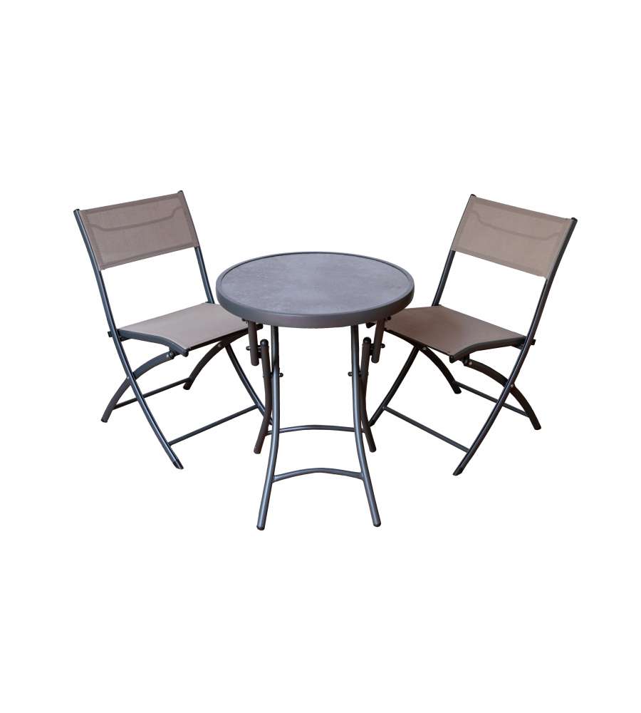 Set di tavolo e sedie, 6 pezzi, pietra di pino a…