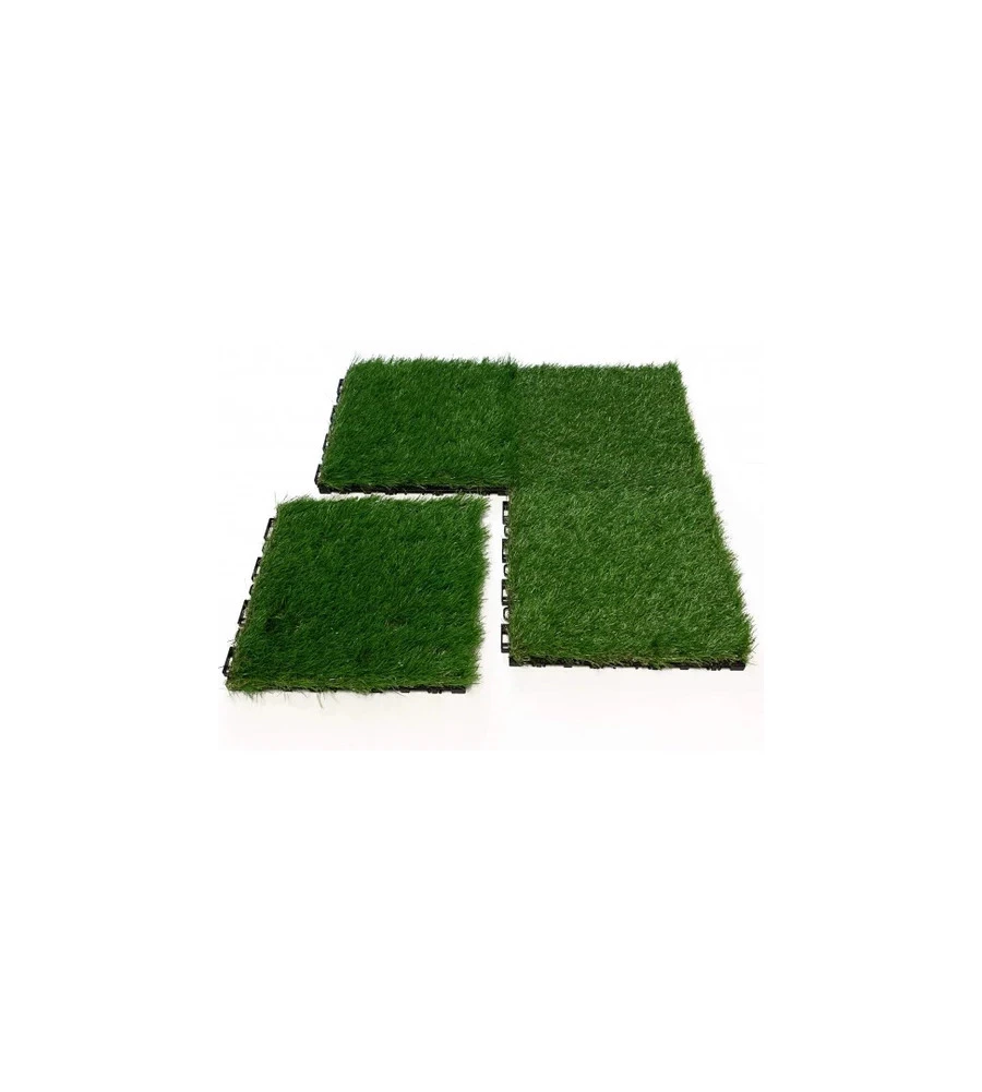 Prato sintetico a mattonella verde "infinity" 9 pezzi