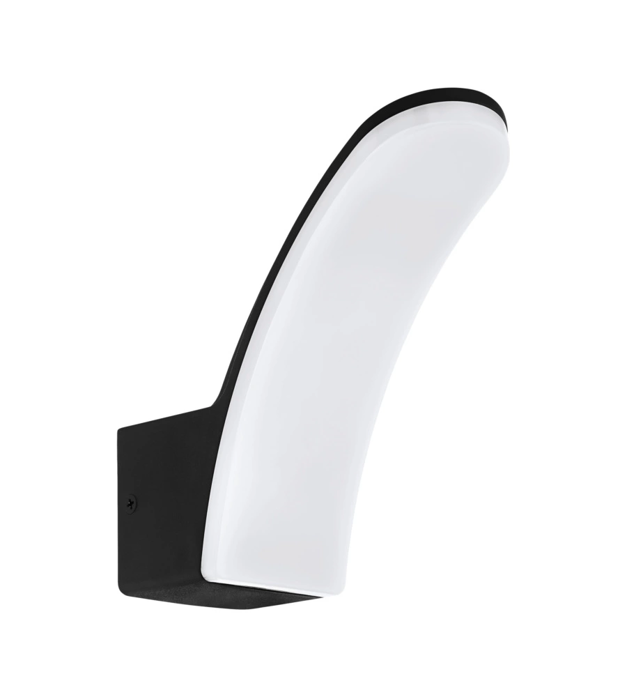 Applique led da esterno eglo "fiumicino" nero 3000k