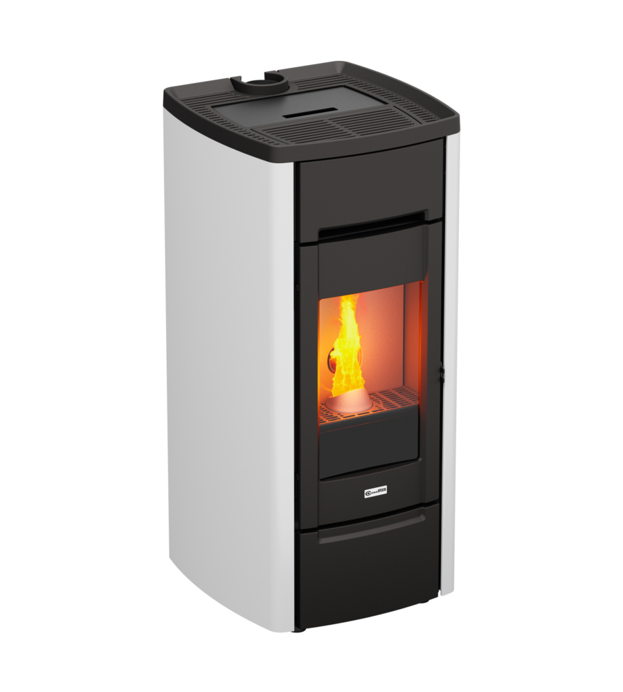 STUFA A PELLET IN GHISA CAST IRON 6 BIANCA 6,5 KW - CANADIAN STOVE