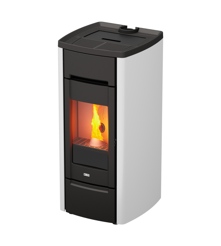 STUFA A PELLET IN GHISA CAST IRON 8 BIANCA 7,6 KW - CANADIAN STOVE