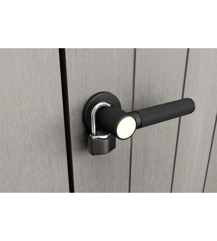 Porta attrezzi da esterno "high store" in duotech grigio 140x73,6x170,4 cm