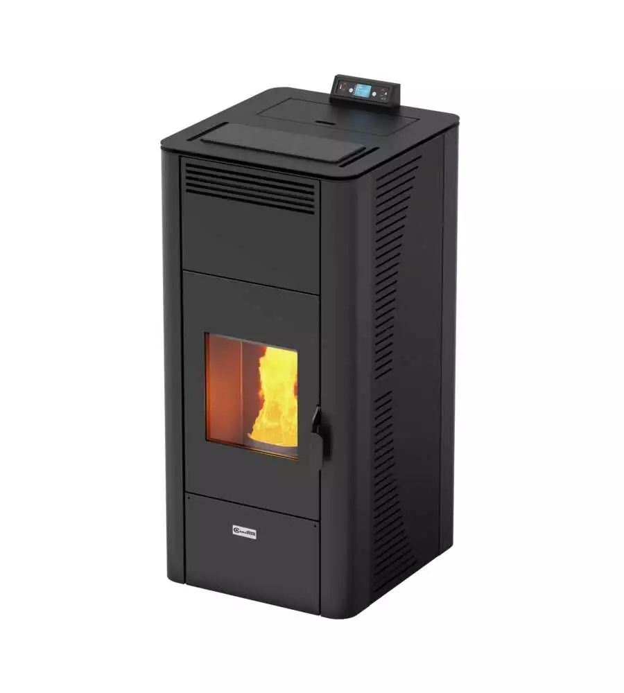 Termostufa a pellet canadian stove "class thermo 20" grigio puntinato 19 kw