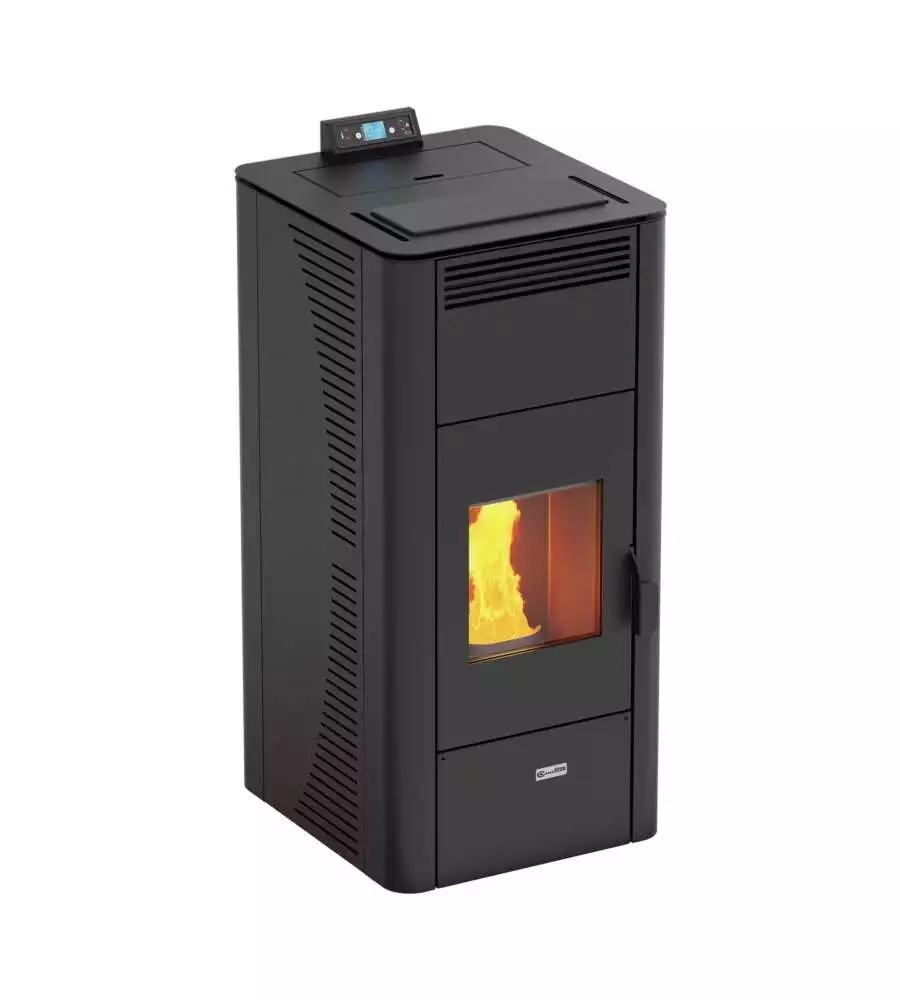 Termostufa a pellet canadian stove "class thermo 20" grigio puntinato 19 kw