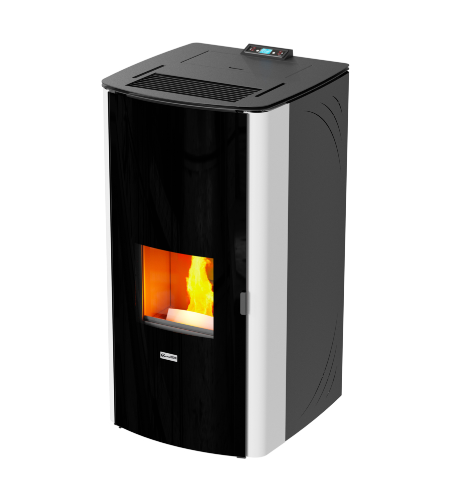 TERMOSTUFA A PELLET "CLASS THERMO 28" BIANCA 25,8 KW - CANADIAN STOVE.