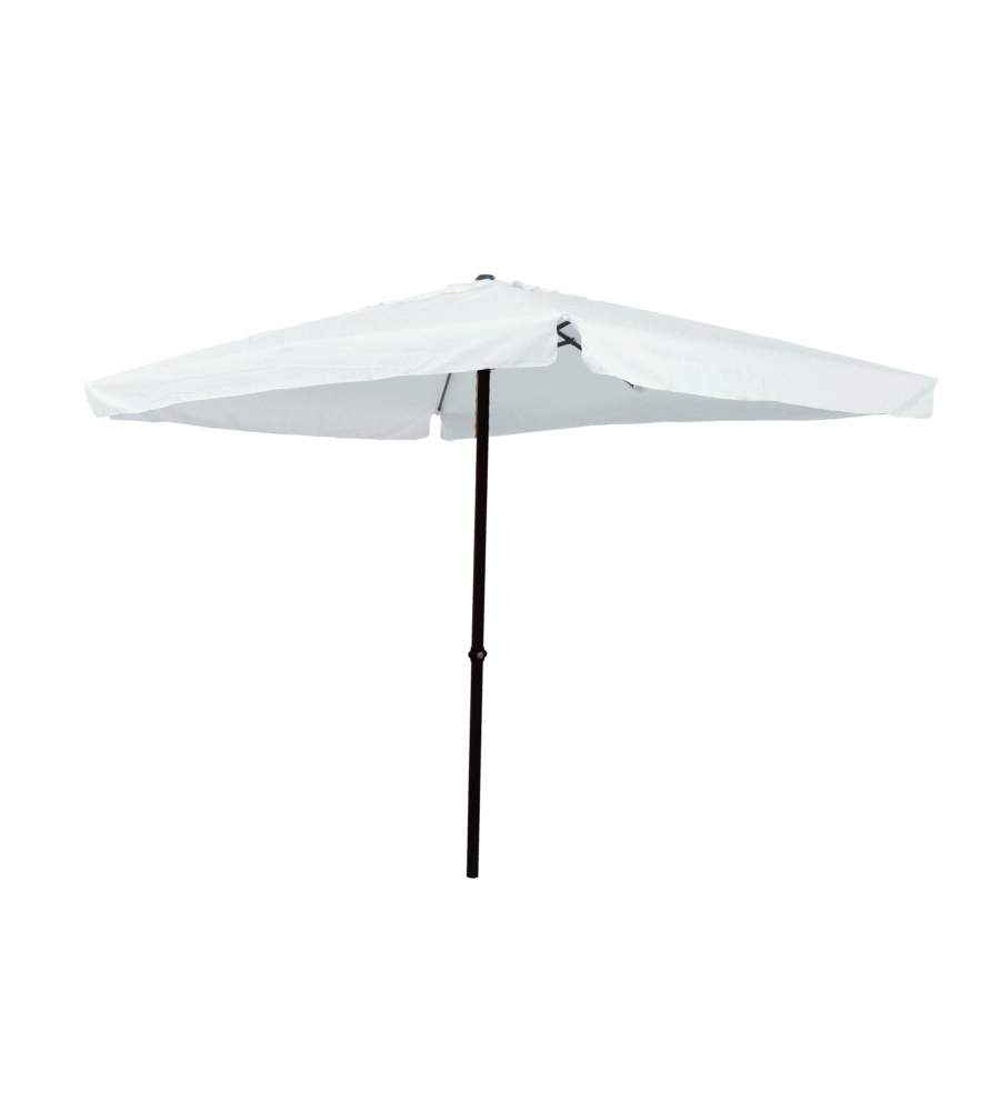 Ombrellone da giardino quadrato essenza in poliestere bianco 3x3 mt