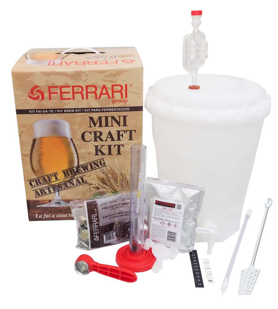 Kit Birra Artigianale Base Mini Craft Con Fermentatore Da 13, 5