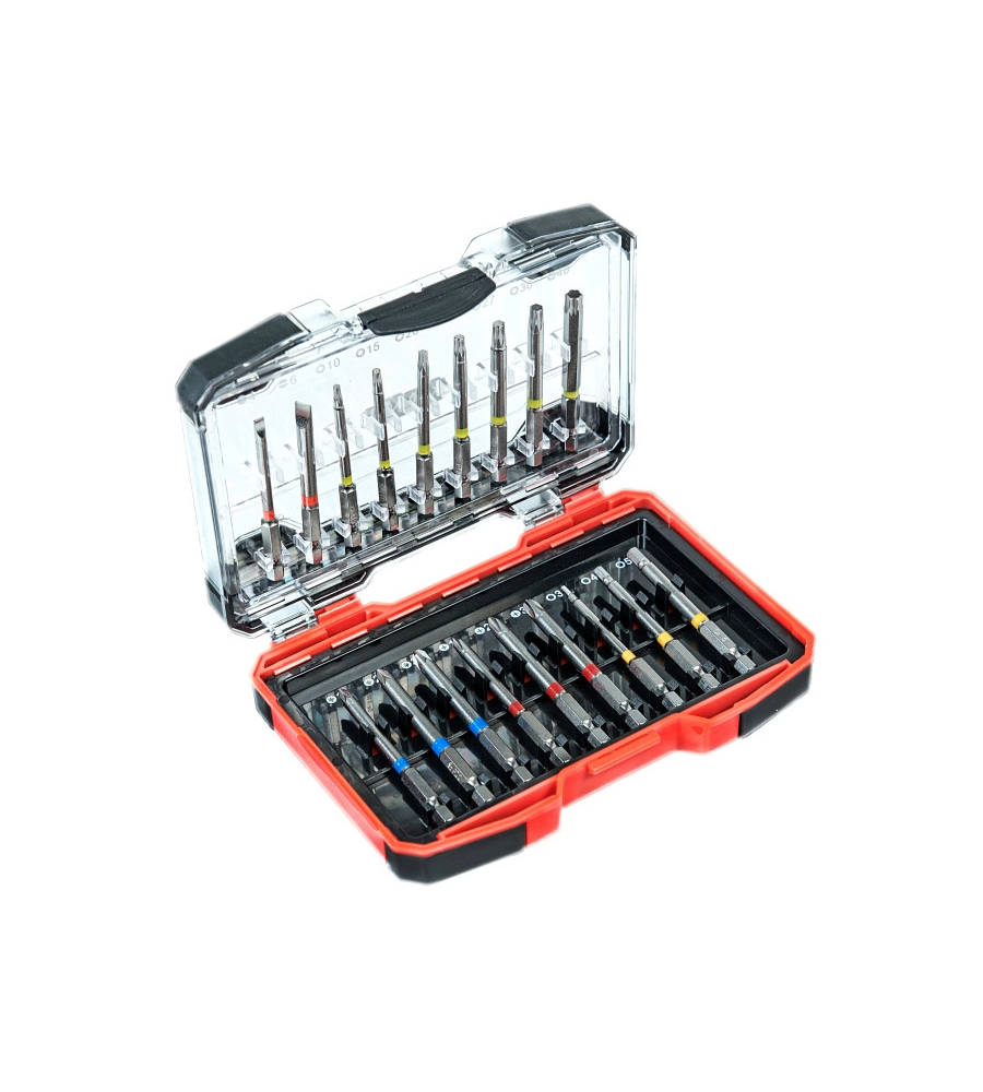 Set 18 inserti prolungati per avvitatore connex "max-power" in acciaio