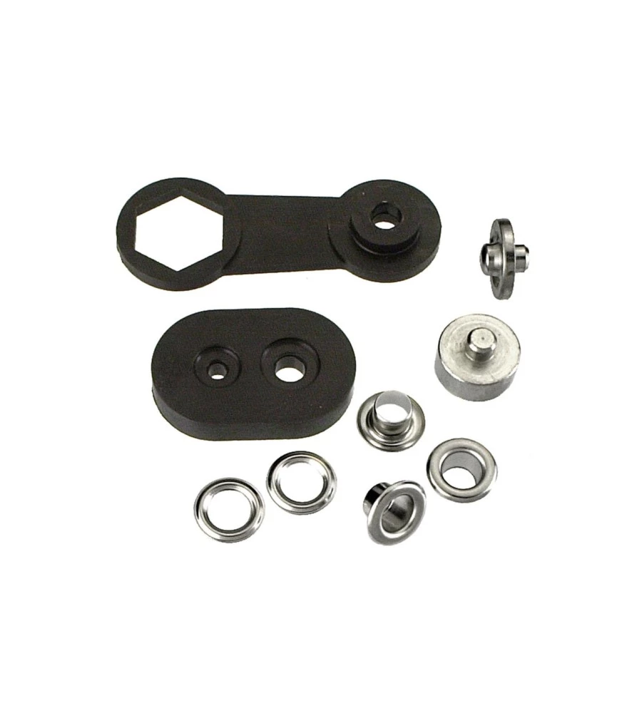 Occhioli ottone nichelato 14,0 mm. - ottone nichelato - 8 pz.