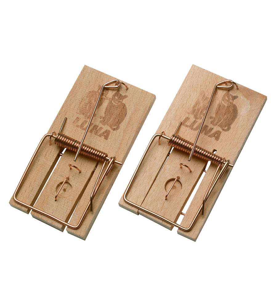 Trappola per topi in legno 2 pz.