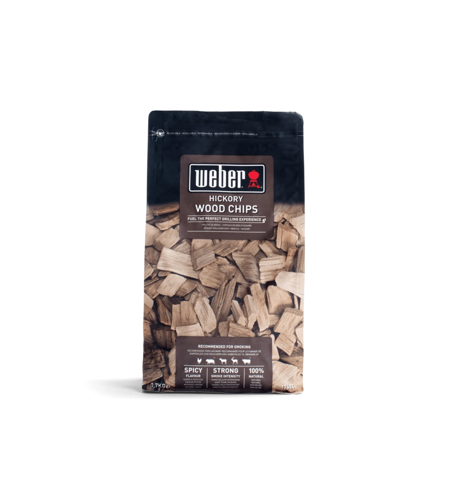 Legna da affumicatura weber hickory per barbecue 700 gr
