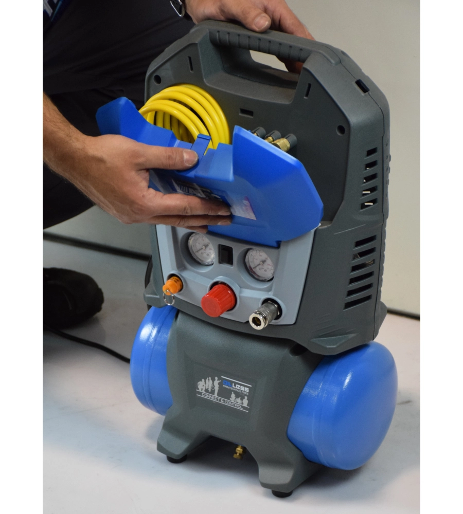 Compressore aria portatile silenziato abac "suitcase 6" 6l 1,5hp