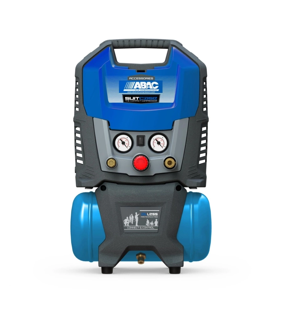 Compressore aria portatile silenziato abac "suitcase 6" 6l 1,5hp