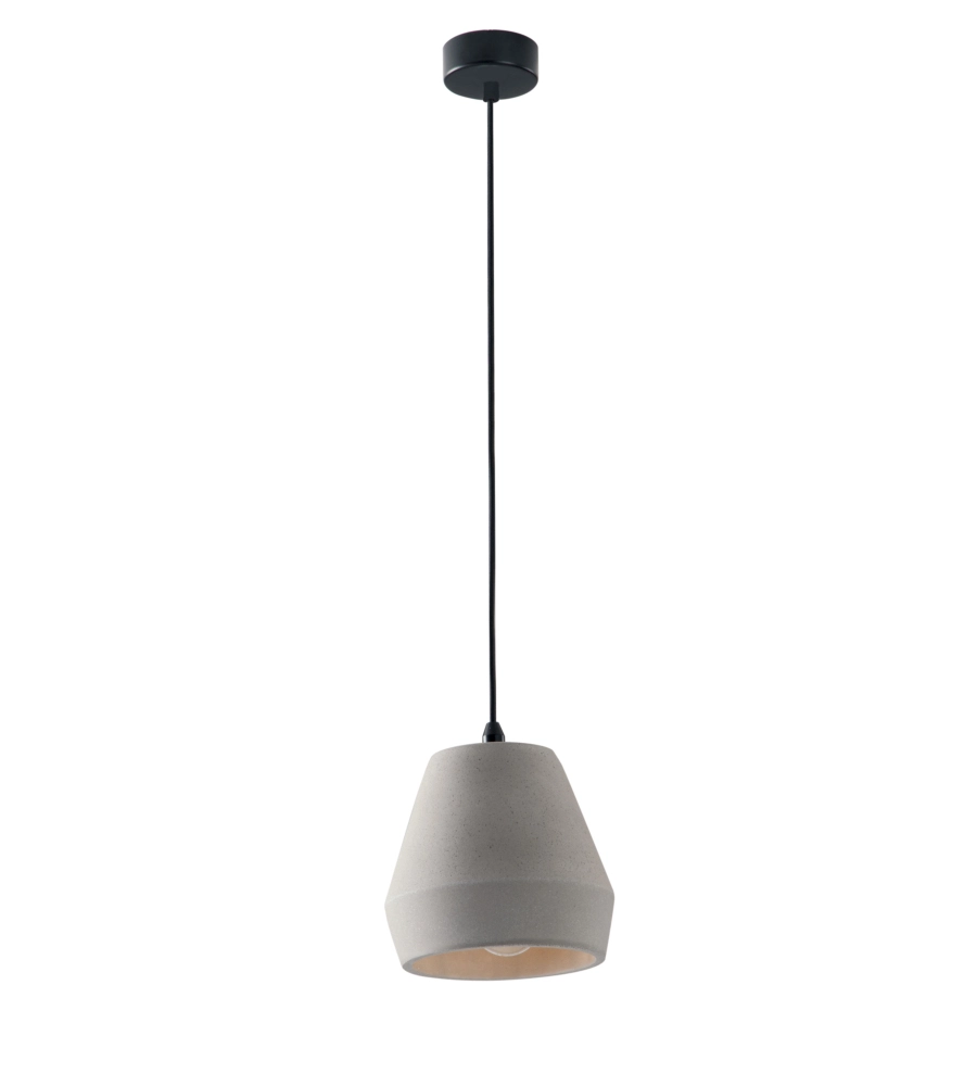 Lampada a sospensione "ando-s18" in cemento h120 cm, max 40 w