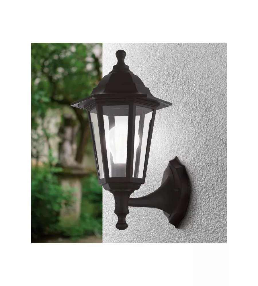 Applique da esterno eglo "duanera" nero 28w