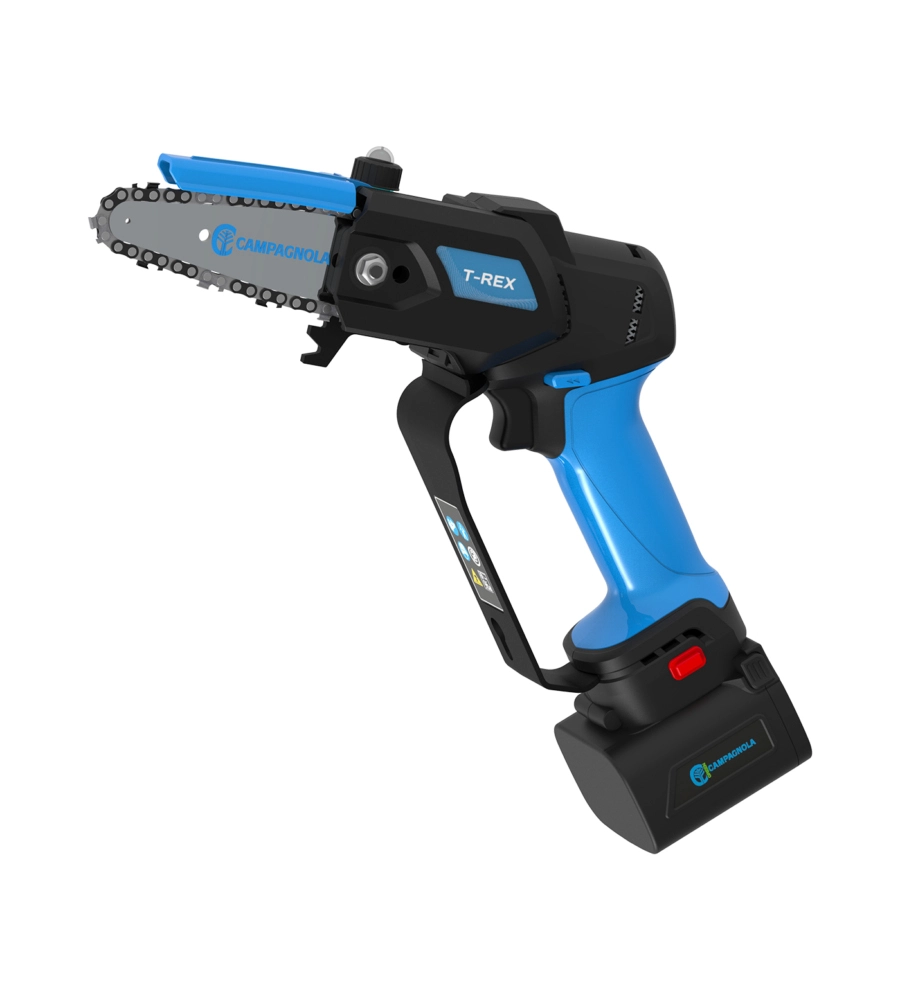 Potatore a catena a batteria campagnola "t-rex" barra 10 cm 2 x 21,6v