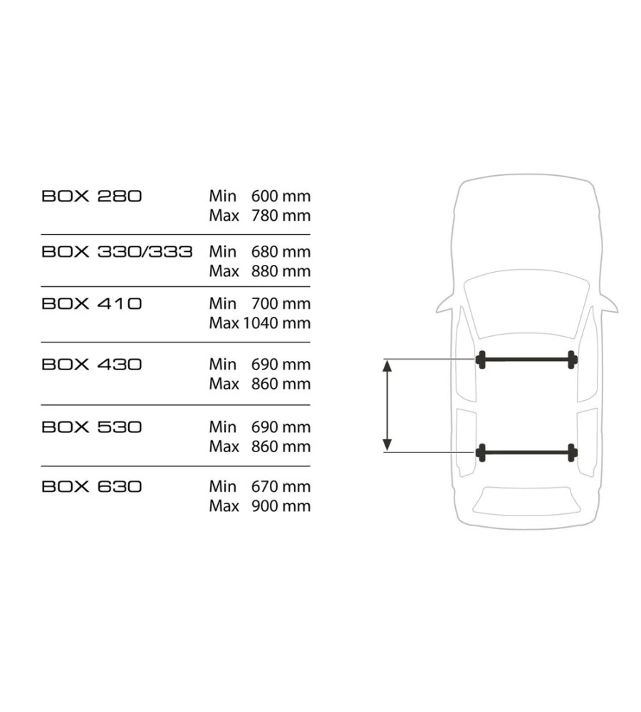 BOX TETTO PER AUTO 333 LITRI IN ABS NERO GOFFRATO - N60033