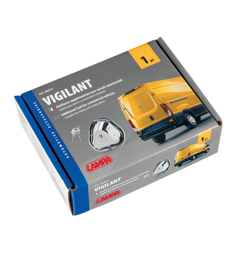 Kit 2 serrature aggiuntive per porte veicoli commerciali lampa "vigilant" - 65412
