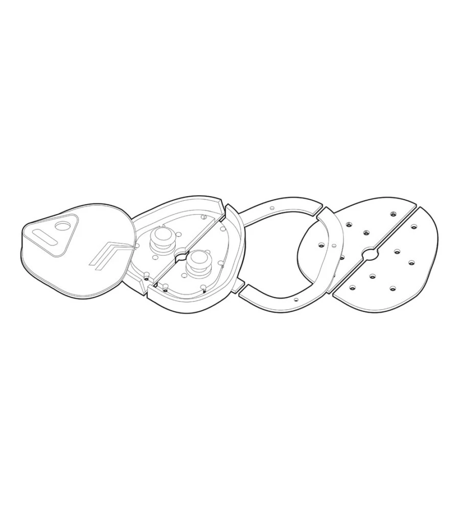 Kit 2 serrature aggiuntive per porte veicoli commerciali lampa "vigilant" - 65412