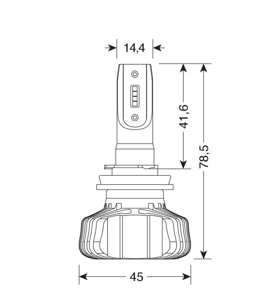 LAMPADE LED PER AUTO 9-32V HALO LED SERIE 5 BLASTER - (H8-H9-H11-H16) - 20W - PGJ19-X - 2 PZ  - SCATOLA  57793
