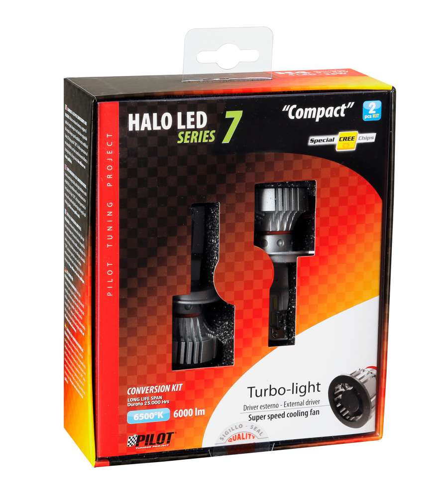 Lampade Led Per Auto 9-32v Halo Led Serie 7 Compact - (h4) - 36w - P43t - 2  Pz - Scatola 57777 in vendita online