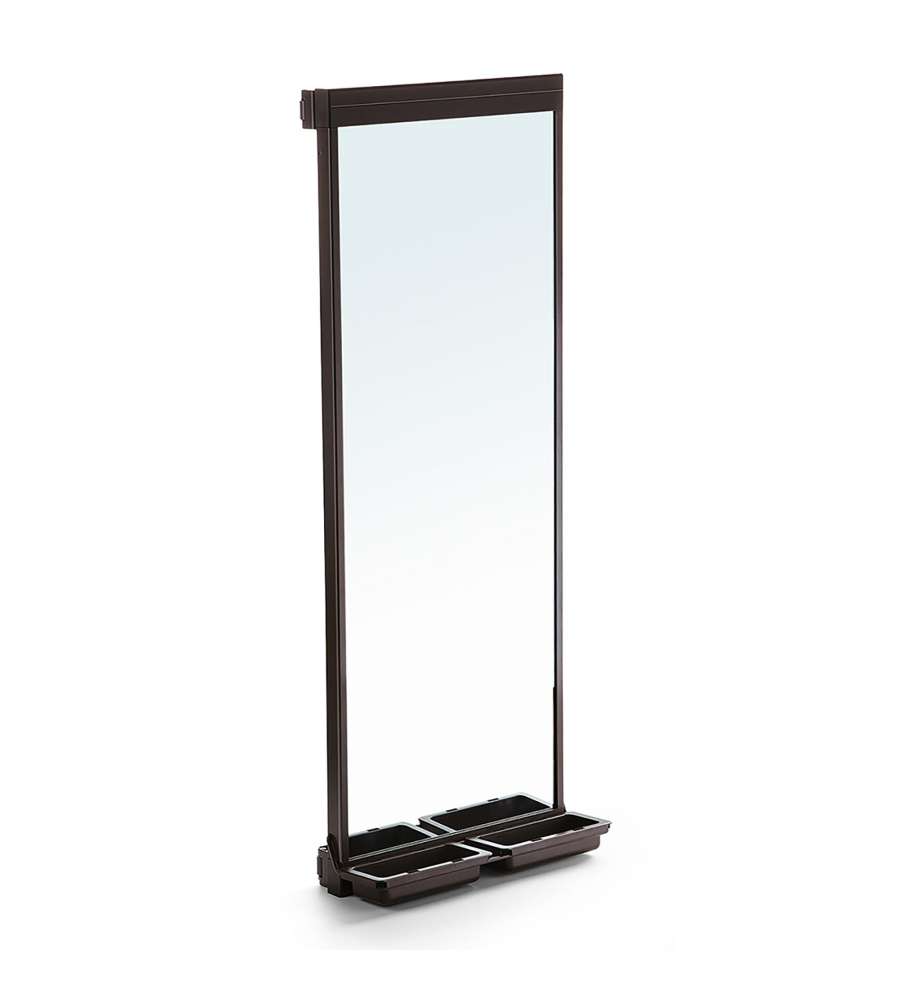 Specchio Estraibile Per Armadio Color Moka, 1130x415 Mm in vendita